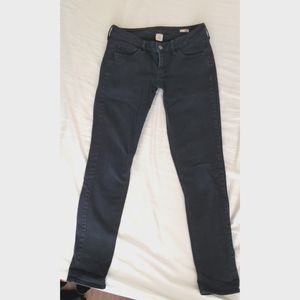 black low cut skinny jeans